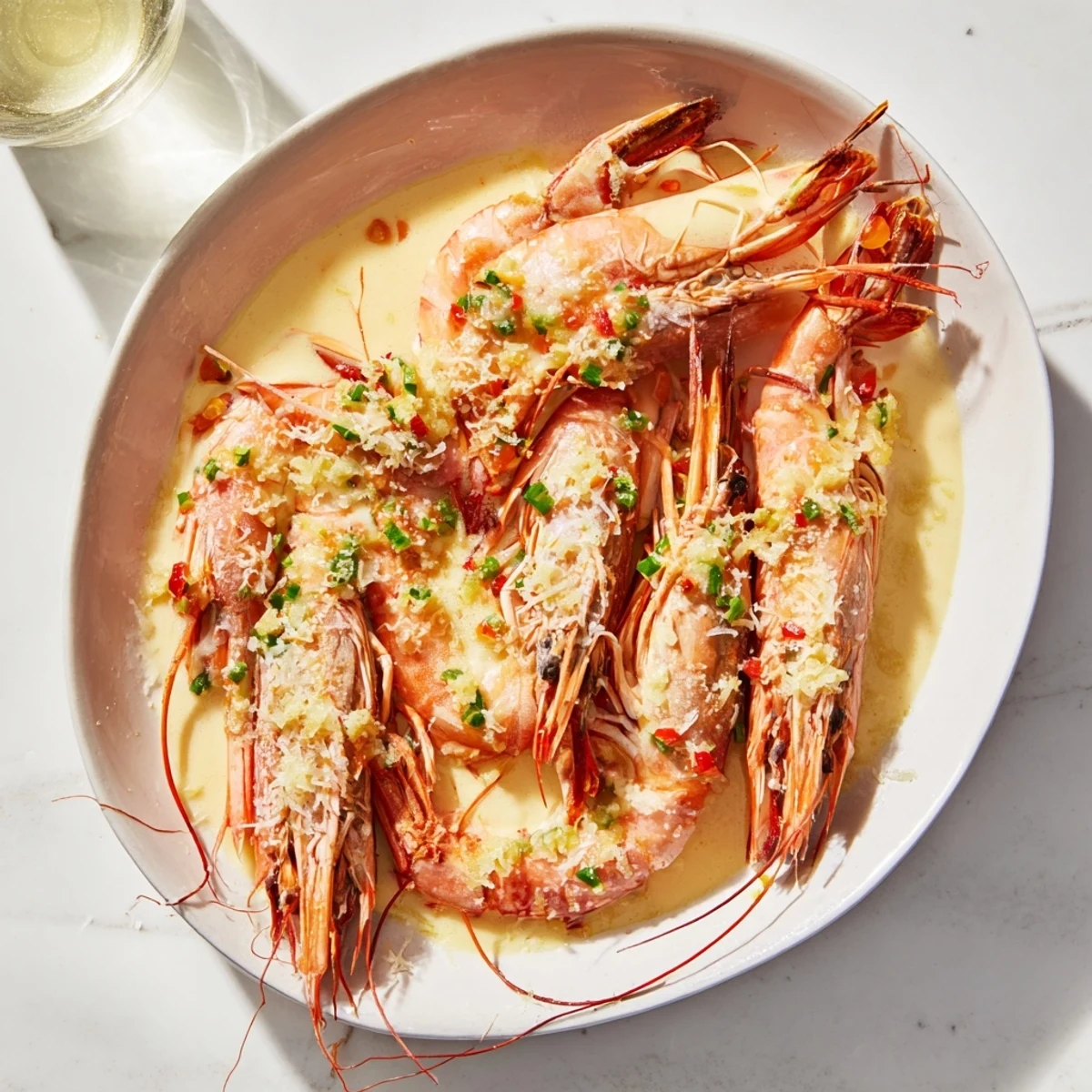 The Ultimate 20-Minute Creamy Garlic Shrimp, glistening and saucy, ready to serve with pasta.