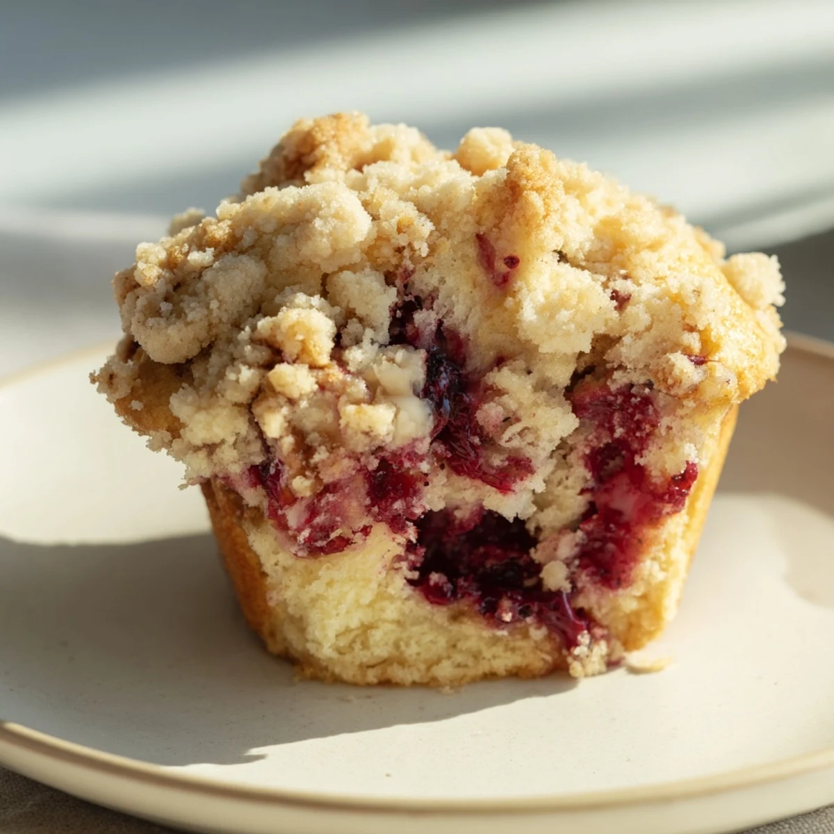 Freshly baked homemade blueberry muffins showcasing juicy blueberries and perfect streusel, ready to enjoy.