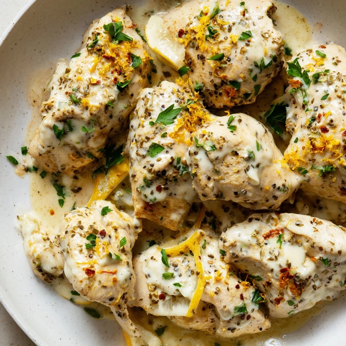 Golden-brown Greek yogurt chicken breasts, baked to tender perfection, ready to slice and serve for dinner.
