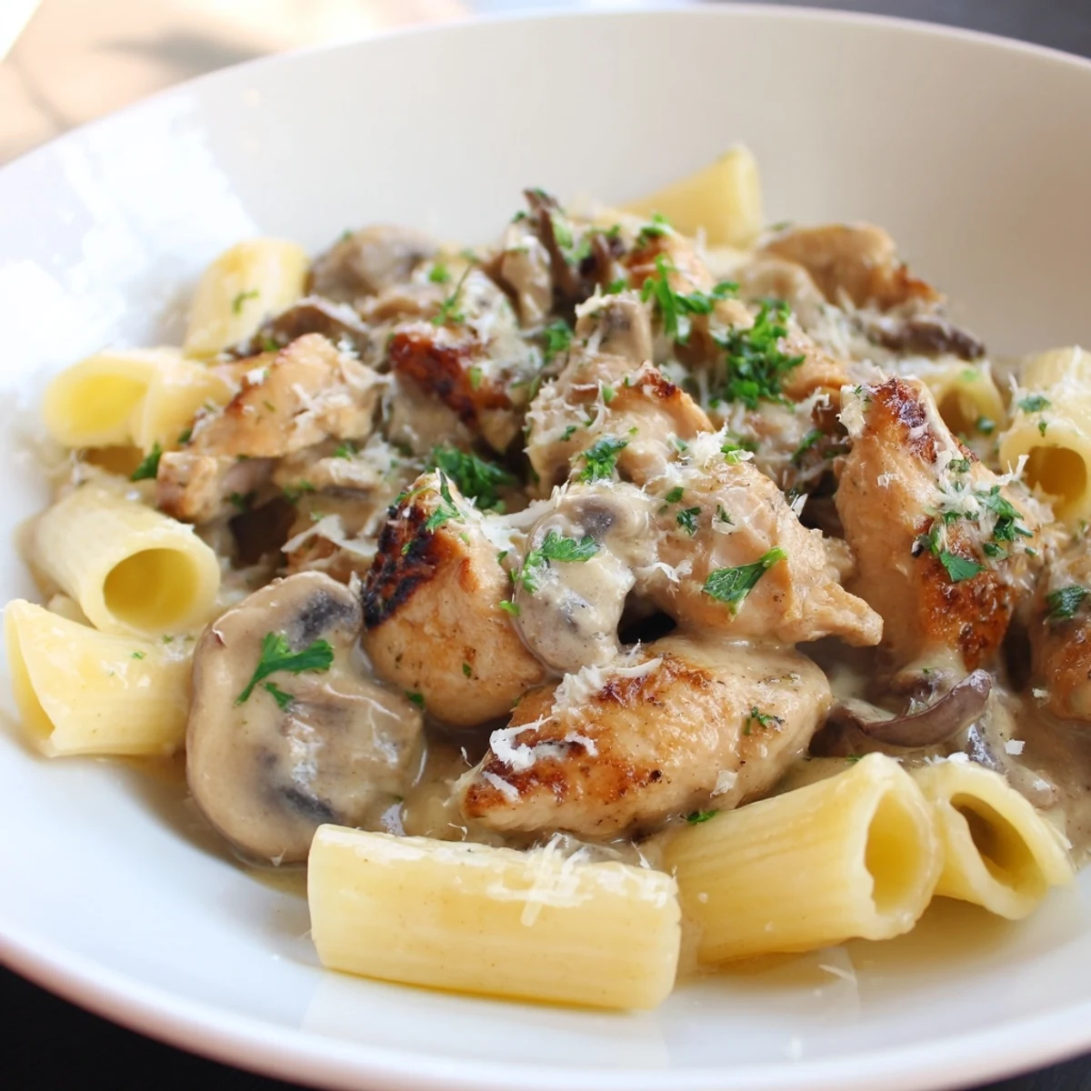 Creamy Mushroom Chicken Pasta
