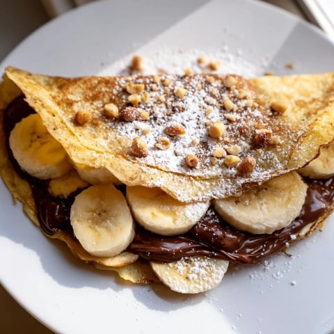 Golden-brown Banana Nutella wraps, folded and pan-fried, offering a crispy dessert texture.