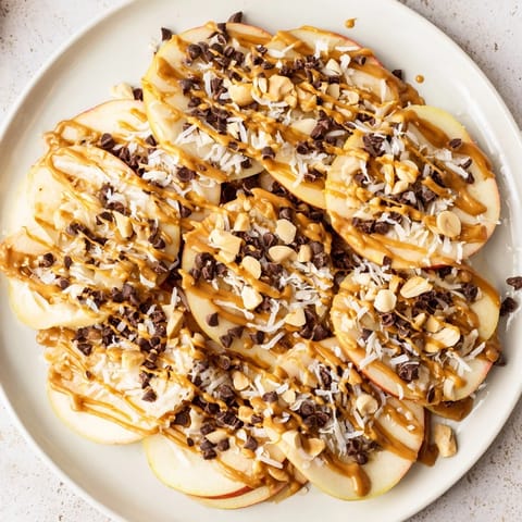 Peanut Butter Apple Nachos