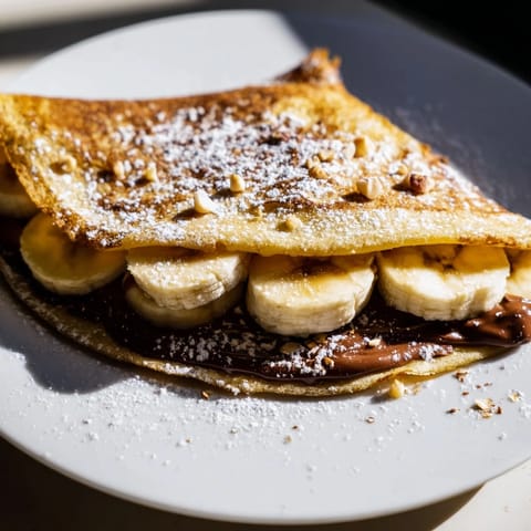 Banana Nutella Folded Tortilla
