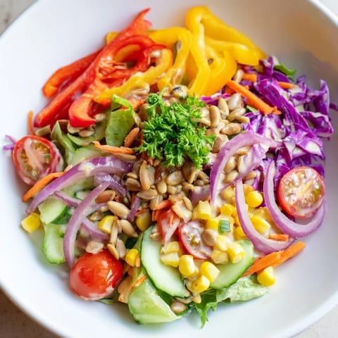 Vibrant Rainbow Salad Tahini