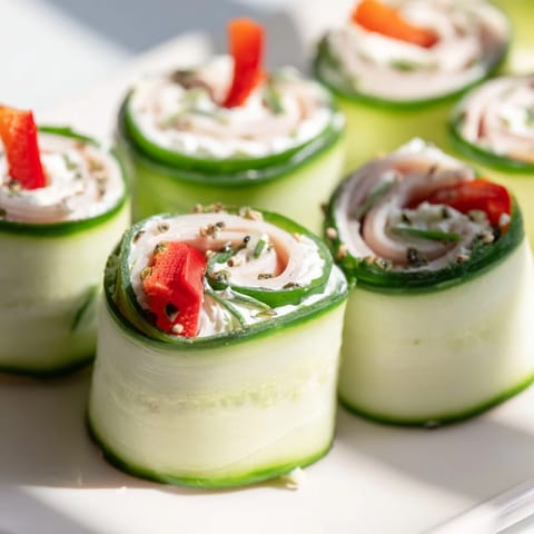 Cucumber Roll-Ups Low-Carb Snack