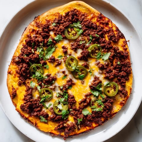 Spicy Ground Beef Pizza
