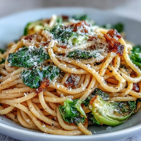 A skillet of Cabbage Pasta With Garlic and Parmesan beside crusty bread and a glass of white wine.