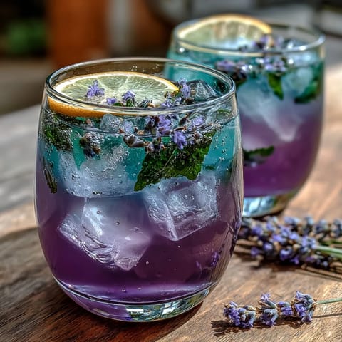 Iced Lavender Lemonade Mint