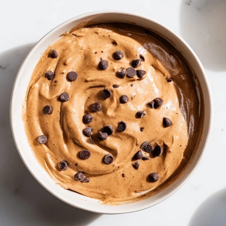Enjoy this easy dessert: a bowl of homemade, gluten-free brownie batter dip served.
