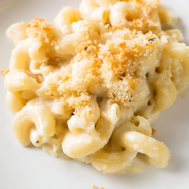 A forkful of rich, cheesy mac and cheese, perfectly illustrating the creamy texture.