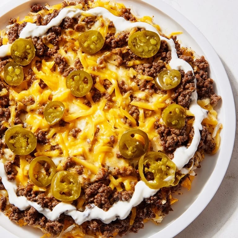 Enjoy a slice of homemade Ground Beef Taco Pizza, showcasing its flavorful, Tex-Mex toppings.