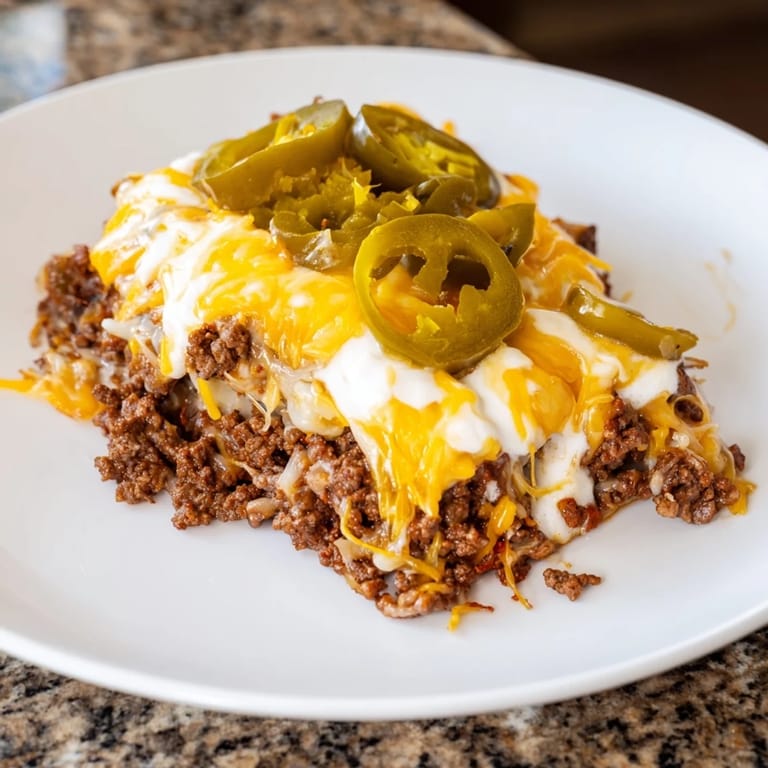 Golden-crusted Ground Beef Taco Pizza just out of the oven, perfect for a family dinner.