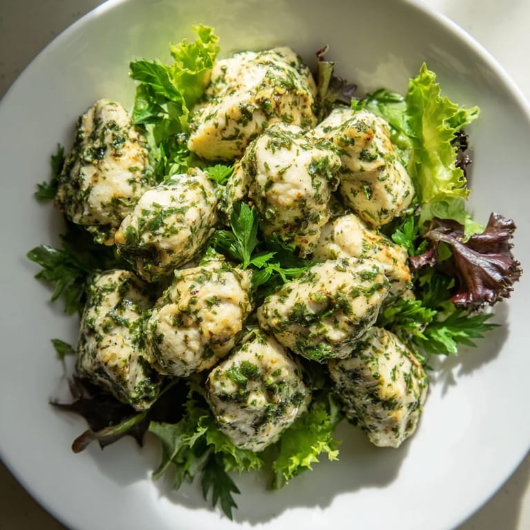 Sliced avocado and cucumber top this refreshing Green Goddess Chicken Salad, served on a platter for a light, protein-packed main dish.