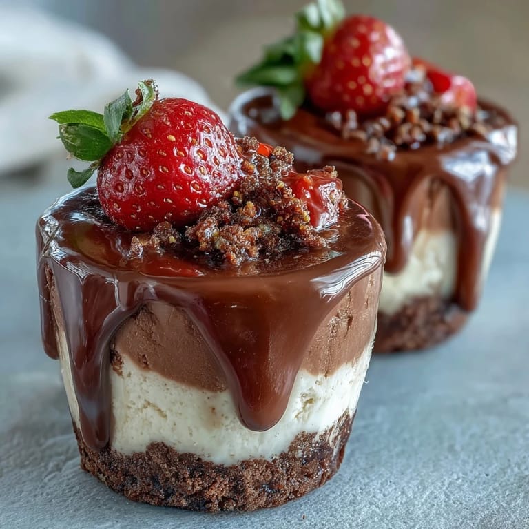 Dubai-inspired chocolate strawberry cheesecake cups with buttery biscuit base, velvety cheesecake layer, and fresh fruit, garnished with pistachios and chocolate shavings.