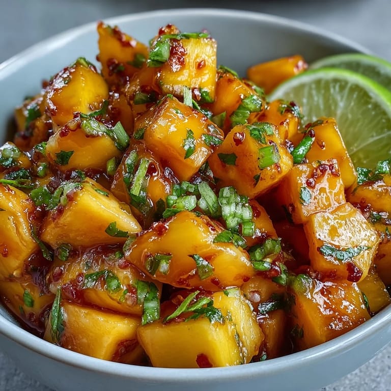 Vibrant mango and pineapple tossed in lime juice and chili-lime seasoning for a bold, tangy treat.