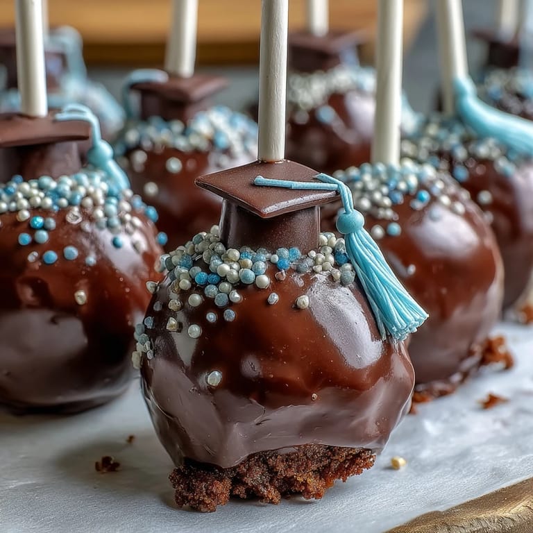 Delicious cake pops in your schools colors, made with moist cake and creamy frosting, perfect for graduation parties.